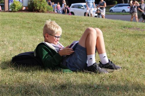 Student reading 